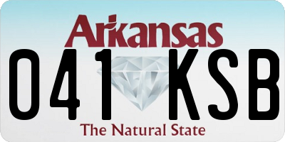 AR license plate 041KSB
