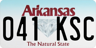 AR license plate 041KSC