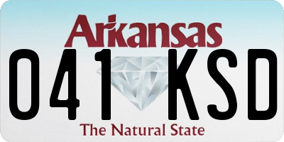 AR license plate 041KSD