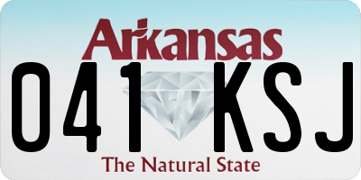 AR license plate 041KSJ