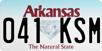 AR license plate 041KSM
