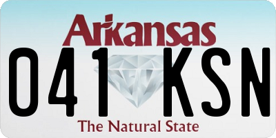 AR license plate 041KSN