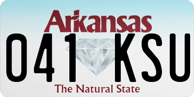 AR license plate 041KSU