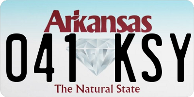 AR license plate 041KSY