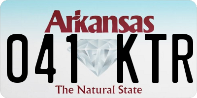 AR license plate 041KTR