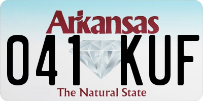 AR license plate 041KUF