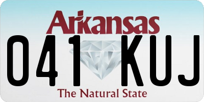 AR license plate 041KUJ