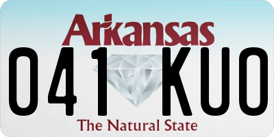 AR license plate 041KUO