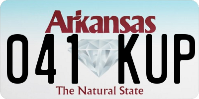 AR license plate 041KUP