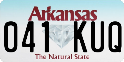 AR license plate 041KUQ
