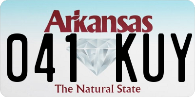 AR license plate 041KUY