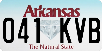 AR license plate 041KVB