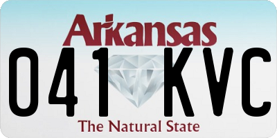 AR license plate 041KVC