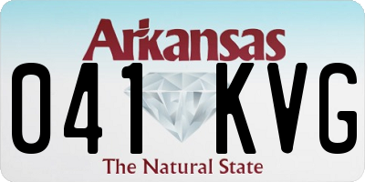 AR license plate 041KVG