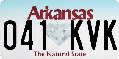 AR license plate 041KVK