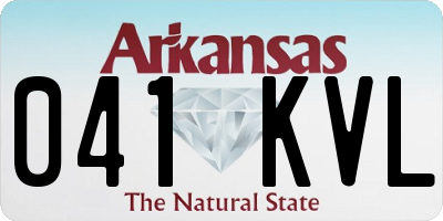 AR license plate 041KVL