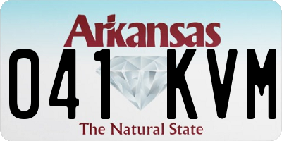 AR license plate 041KVM