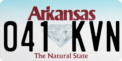 AR license plate 041KVN