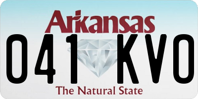 AR license plate 041KVO