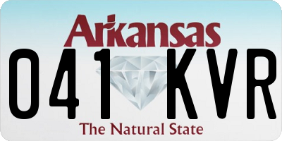 AR license plate 041KVR