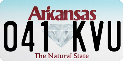 AR license plate 041KVU