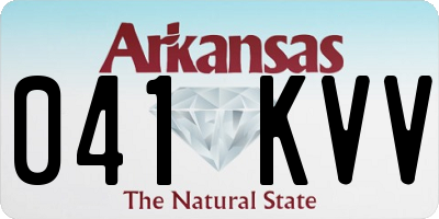 AR license plate 041KVV