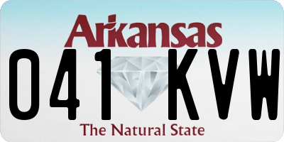 AR license plate 041KVW