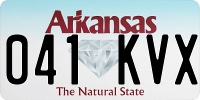 AR license plate 041KVX