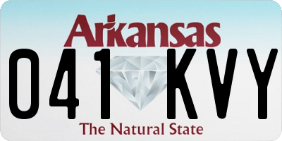 AR license plate 041KVY