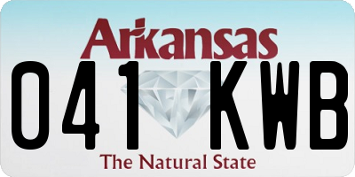 AR license plate 041KWB