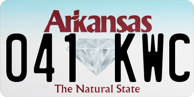 AR license plate 041KWC