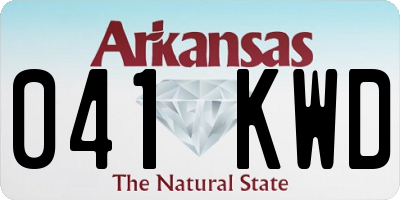 AR license plate 041KWD