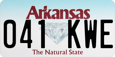 AR license plate 041KWE