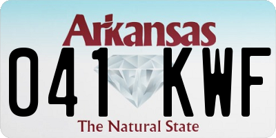 AR license plate 041KWF