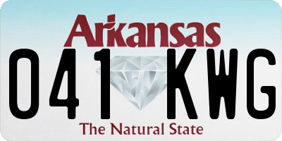 AR license plate 041KWG