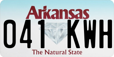 AR license plate 041KWH