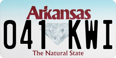 AR license plate 041KWI