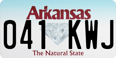 AR license plate 041KWJ