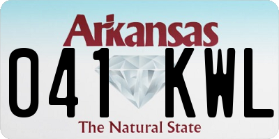 AR license plate 041KWL