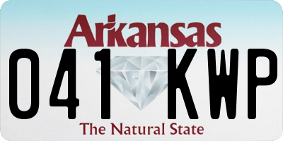 AR license plate 041KWP