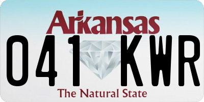 AR license plate 041KWR