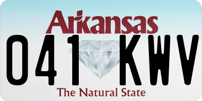 AR license plate 041KWV