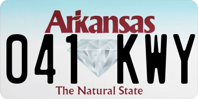 AR license plate 041KWY