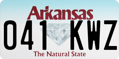 AR license plate 041KWZ