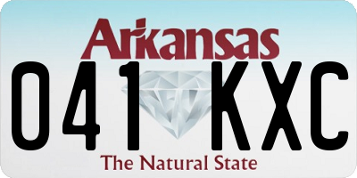AR license plate 041KXC