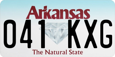 AR license plate 041KXG