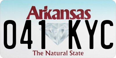 AR license plate 041KYC
