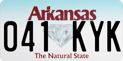 AR license plate 041KYK