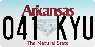 AR license plate 041KYU