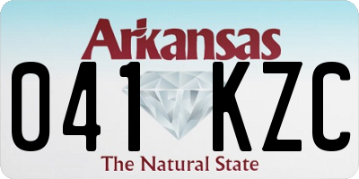 AR license plate 041KZC